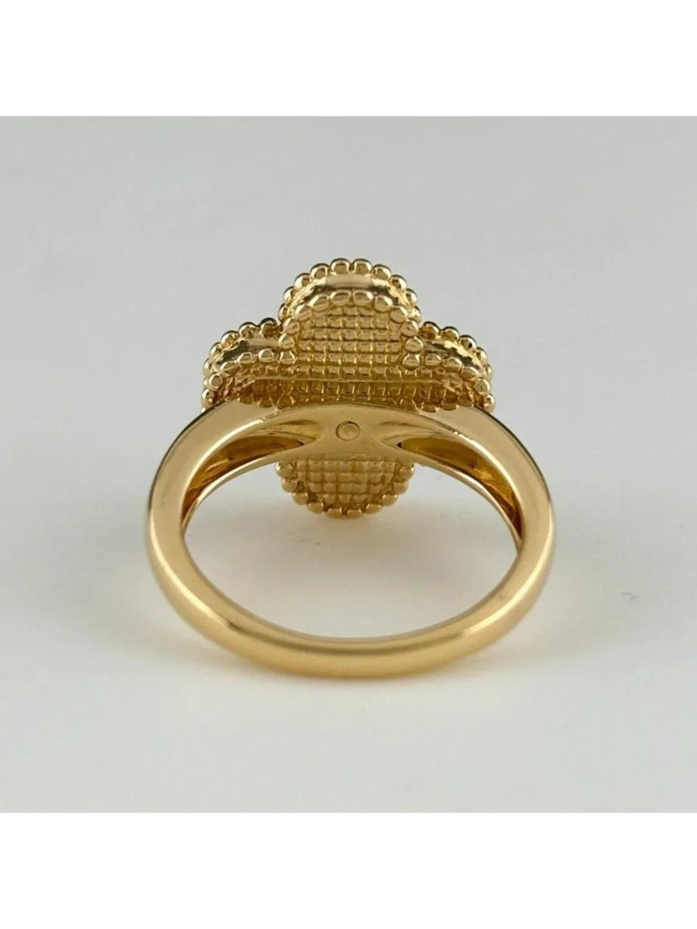 Van Cleef & Arpels Vintage Alhambra Ring YG Yellow Gold Diamond Tiger Zooeye